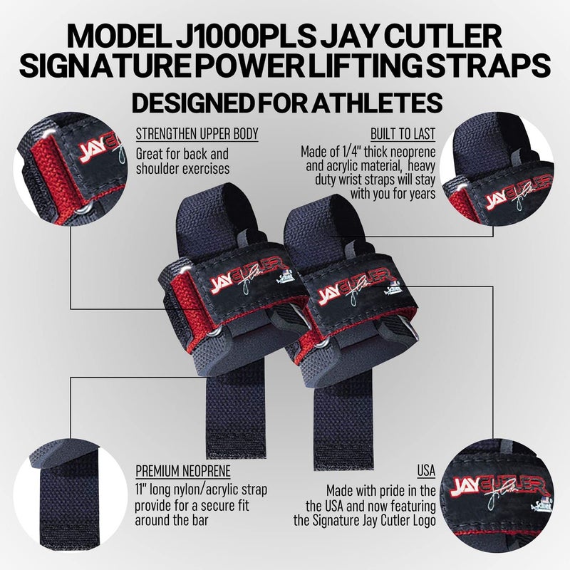 Schiek Sports Model J1000PLS Jay Cutler Signature Power Lifting Wrist Straps - Image 3